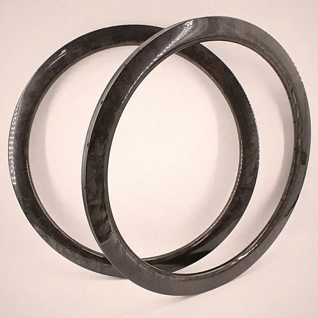 2 Pcs 700C Road Bike Carbon Fibre Rims Tubular Clincher Tubeless Bicycle Wheels