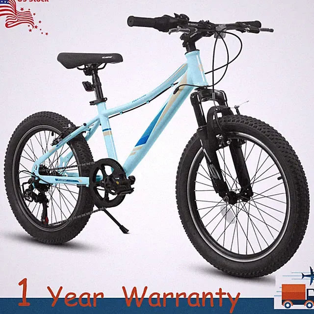 20" Children's Bicycle 7-Speed Mountain Tire Outdoor Kids Bike for Girls & Boys