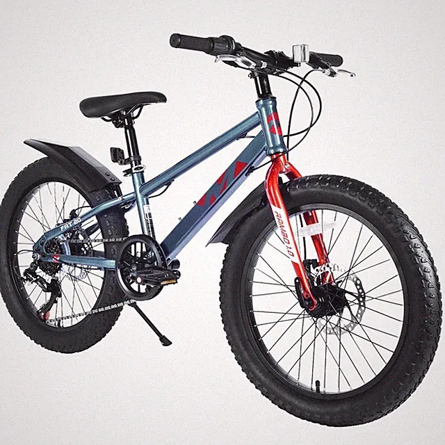 20" Kids Bicycle 7-Speed Fat Tire Mountain Bike for Boys & Girls Dual-Disc Brake