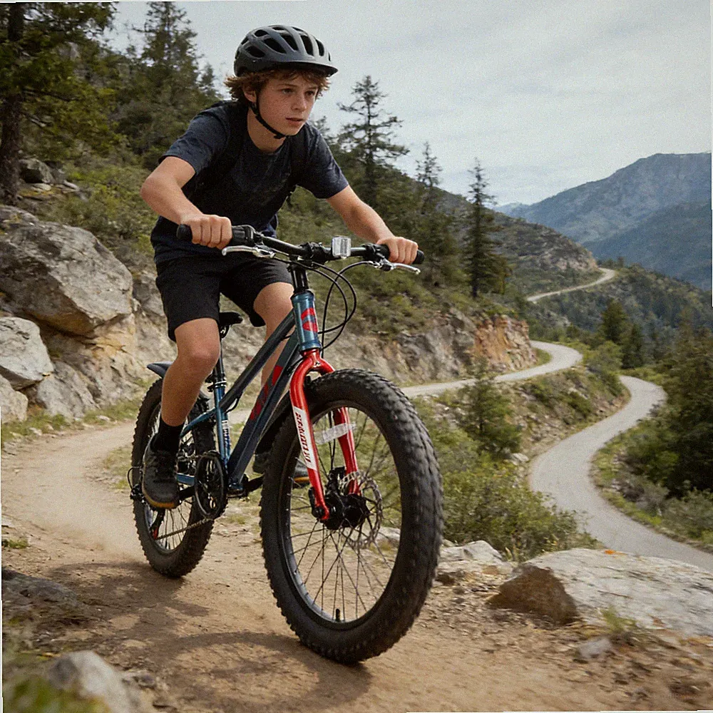20''Kids Bicycles Fat Tire Mountain Bike for Boys&Girls Dual-Disc Brake 7-Speed
