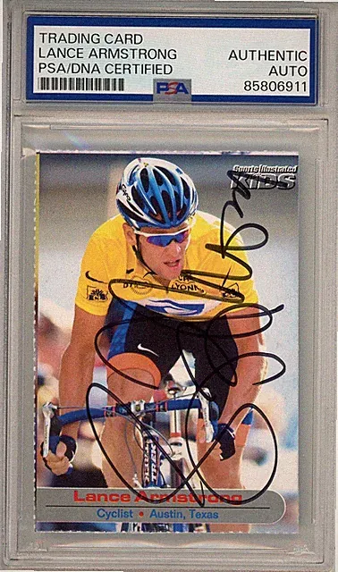 2001 SPORTS SI FOR KIDS LANCE ARMSTRONG SIGNED AUTO PSA DNA COA TOUR DE FRANCE