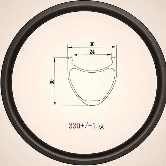 20er 406 30x30mm Disc/V Brake Clincher 24-36H Kid's Folding Road Bike Carbon Rim