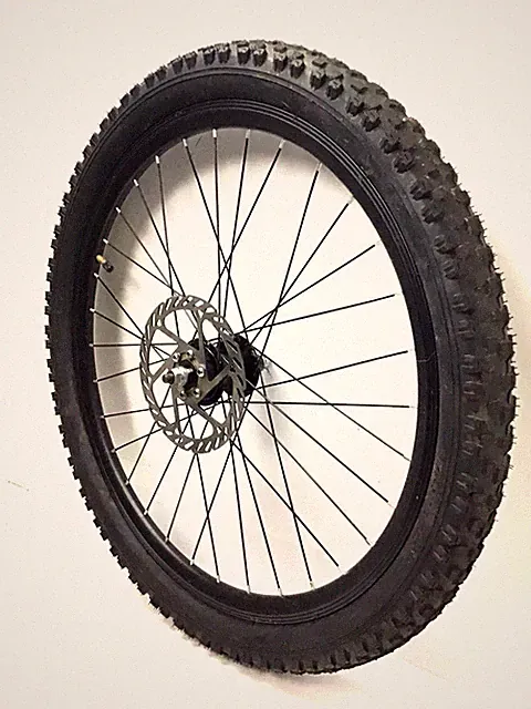 24" Bicycle Front Black Disc Wheel with 2.30" Tire Junior Mountain Bike #D99