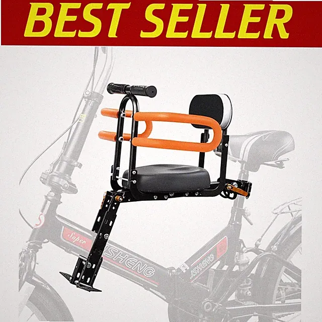 Adjustable & Foldable Child Bike Seat for Convenient Family Biking Adventures^