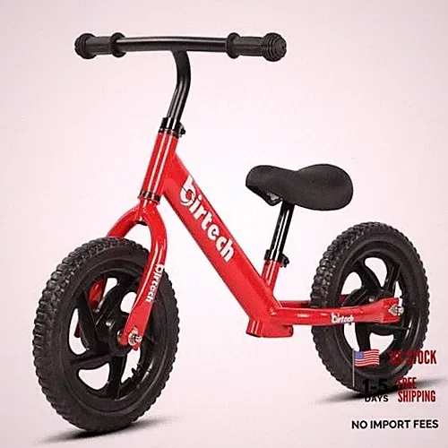 Balance Bike for 2-5 Years Old Kids 12 Inch Toddler Balance Bike Kids red