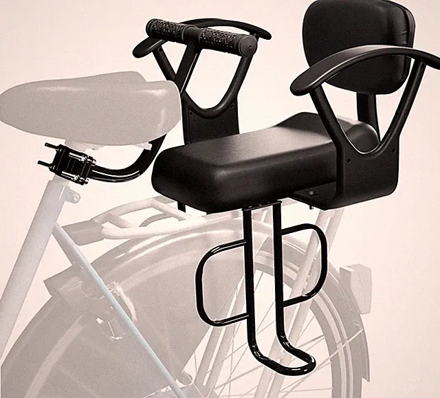 Comfortable Rear Child Bike Seat for Ages 2-8 - Black-A Design