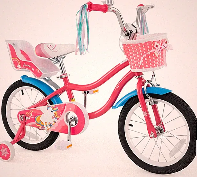 Kids Bike, 12 14 16 18 20 Inch Girls Bike W/Detachable Training Wheels or Kickst