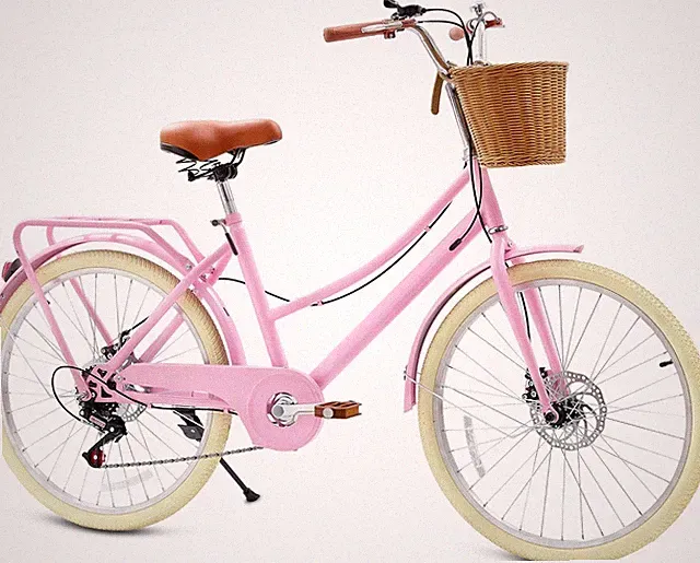 Kids Bike, Retro Cruiser Bike for Girls, 20 24 Inch 7-Speed Kids Bicycles for