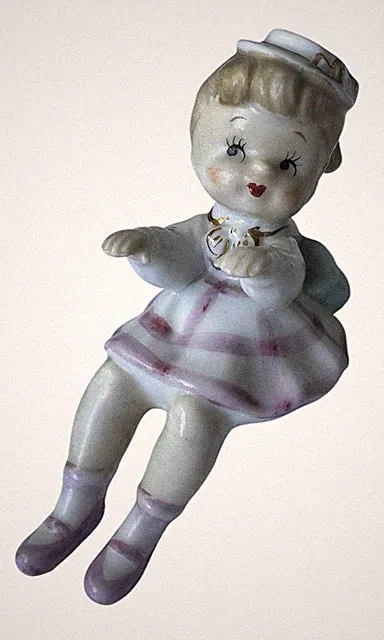 Mid Century Lefton Girl Figurine Only from Bicycle Built For Two Tandem Planter