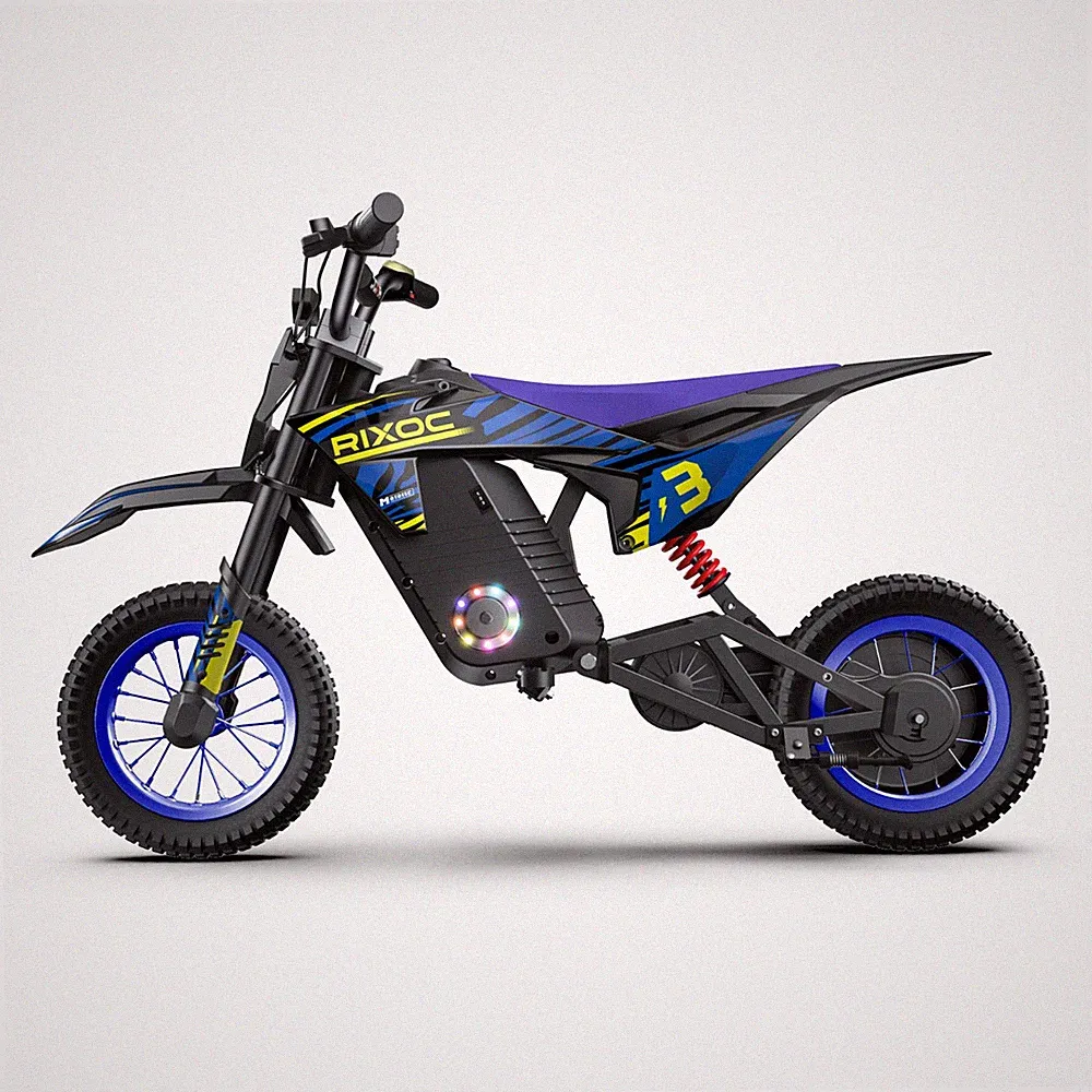 RIXOC DK12 Electric Dirt Bike for kids 3-10 36V 5.2Ah 15.5mph 14 Miles Range