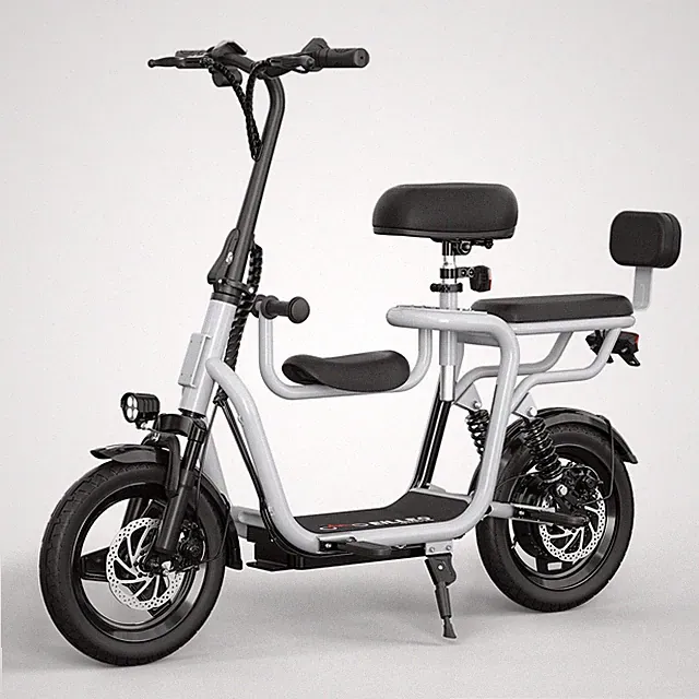 Spacewalk Electric Bike With Seats For Adults Power By 500W Motor | Silver