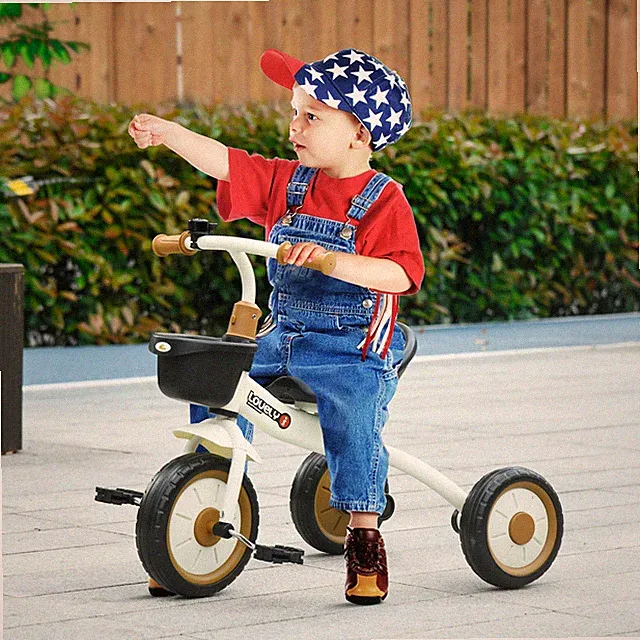 Tricycle For Kids Age 2-5, Toddler Bike For Children, White